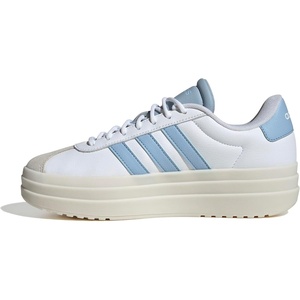 adidas Women’s Vl Court Bold Sneaker(White/Glow Blue/Wonder Blue)