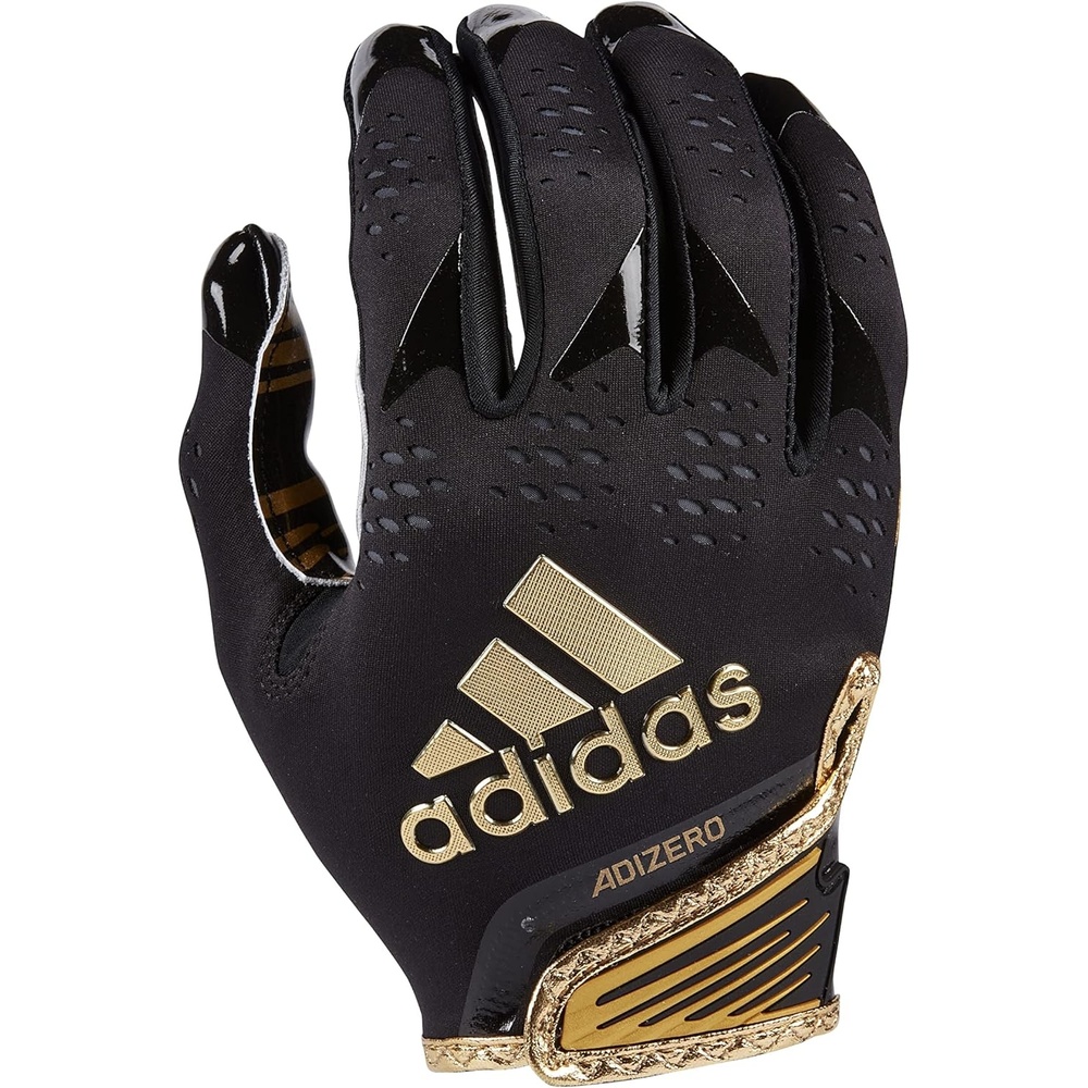 image:imageAdidas Adizero 12 Adult Football Receiver GlovesBlackMetallic Gold