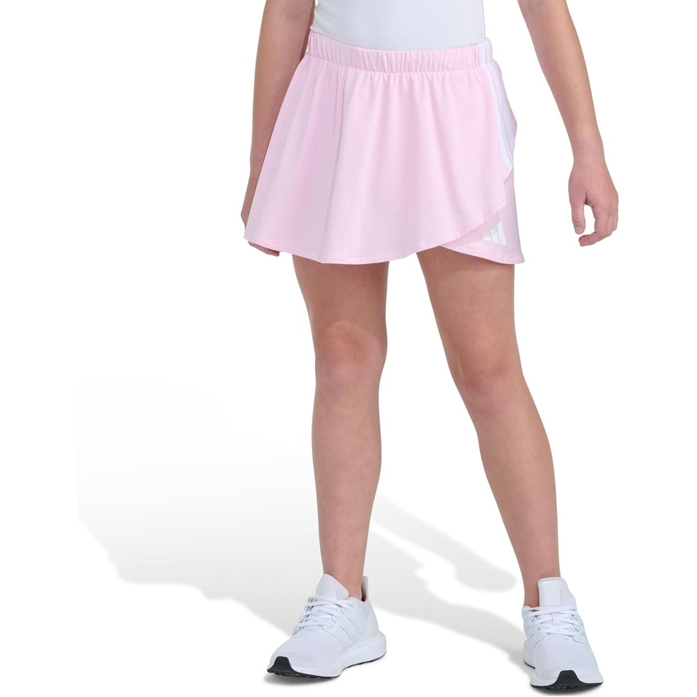 image:imageadidas Girls Elastic Waistband Faux Wrapped SkortClear Pink