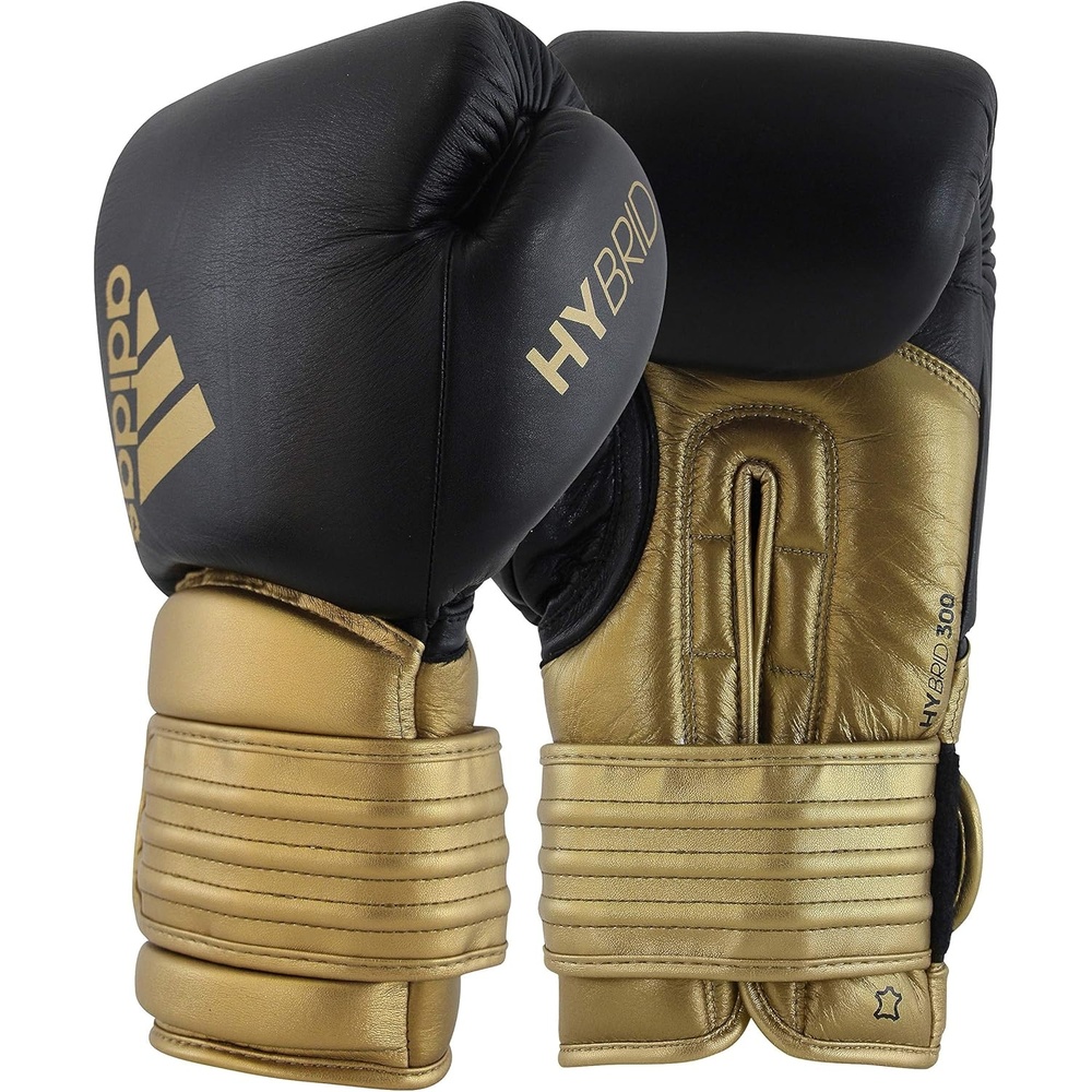 image:imageadidas Hybrid 300 Boxing and Kickboxing Gloves for Women amp MenBLACKGOLD