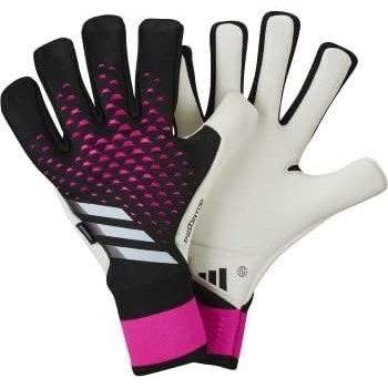 image:imageadidas Predator Pro Fingersave Goalkeeper GlovesBlackWhiteTeam Shock Pink