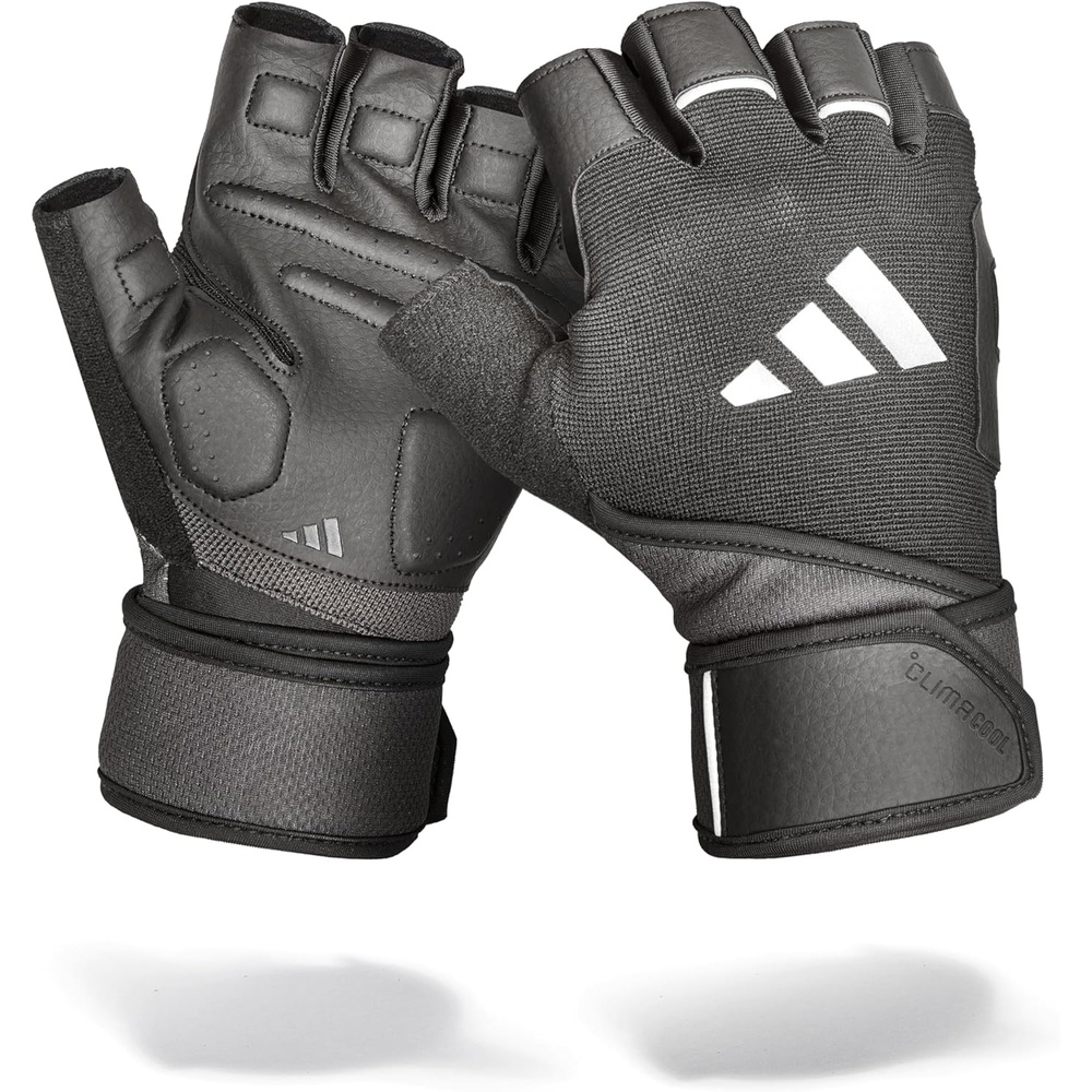 image:imageadidas Wrist Wrap Training amp Weightlifting Gloves Fingerless Workout GlovesLarge