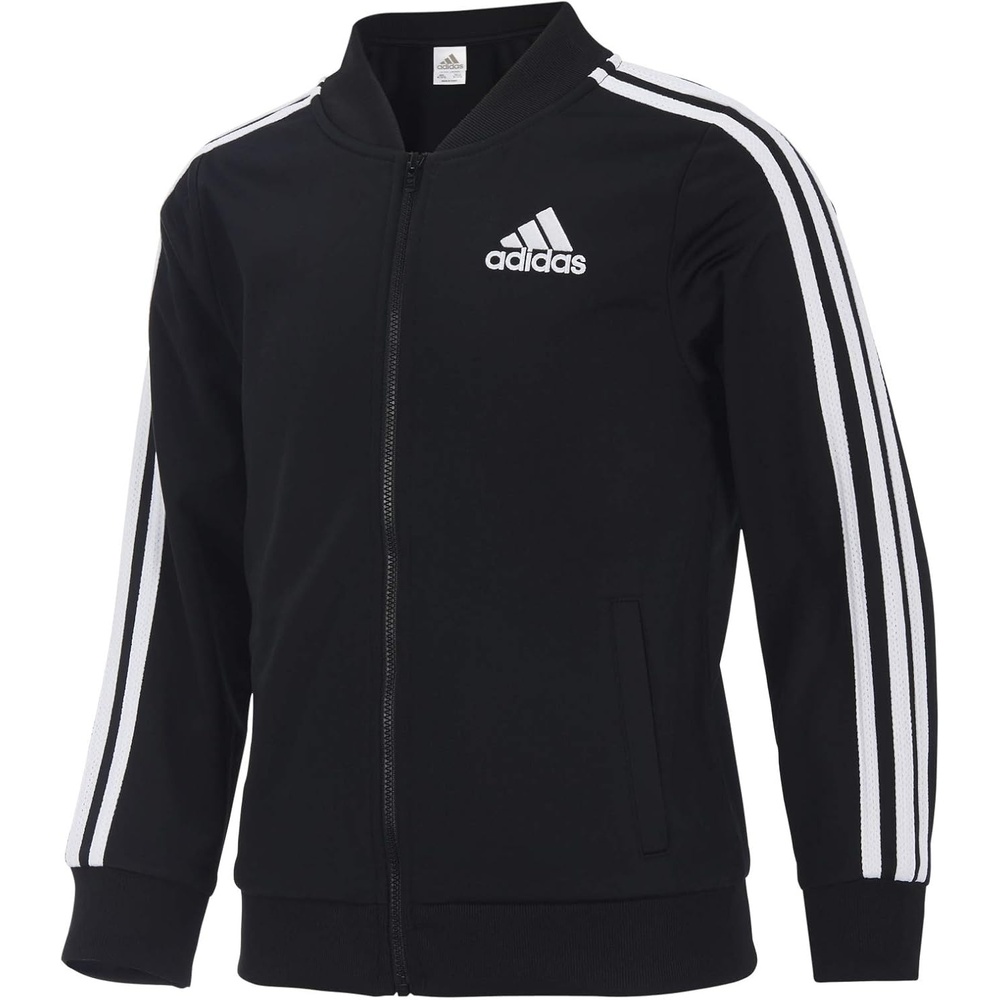 image:imageadidas girls ZipUp Tricot Track Jacket WarmUp BomberAdi Black Bomb