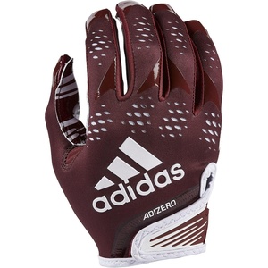 Adidas Adizero 12 Adult Football Receiver Gloves(Maroon/White)