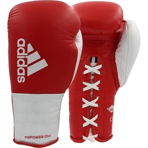 adidas Adi-Power Hybrid 500 Pro Boxing and Kickboxing Gloves(WHITE/RED)