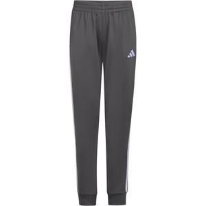 adidas Boys 3-Stripe Jogger Pants | Big and Little Kids | 100% Polyester Athletic Training Pants with Elastic Waistband(Dark Grey)