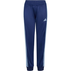 adidas Boys 3-Stripe Jogger Pants | Big and Little Kids | 100% Polyester Athletic Training Pants with Elastic Waistband(Navy/Blue)