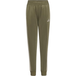 adidas Boys 3-Stripe Jogger Pants | Big and Little Kids | 100% Polyester Athletic Training Pants with Elastic Waistband(Olive Strata)