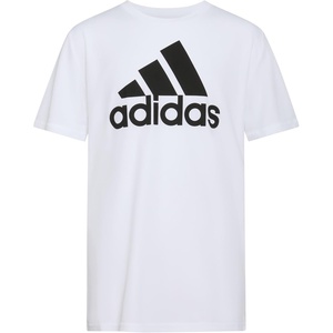 adidas Boys’ Stay Dry Climalite Short Sleeve T-Shirt(White)