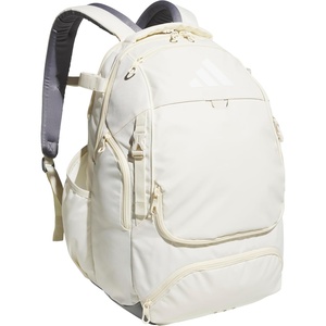 adidas Dugout Baseball Softball Backpack – Bat, Helmet and Glove Storage, 35L(Cream White)