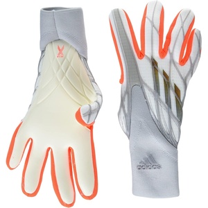 adidas Unisex-Adult X Pro Glove(White/Iron Metallic/Black/Solar Red)