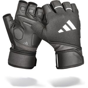adidas Wrist Wrap Training & Weightlifting Gloves, Fingerless Workout Gloves(Large)