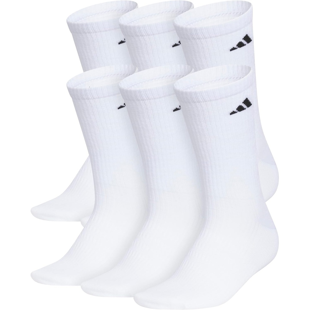 image:imageadidas Mens Superlite Crew Socks 6 Pairs Lightweight amp BreathableWhiteBlack3