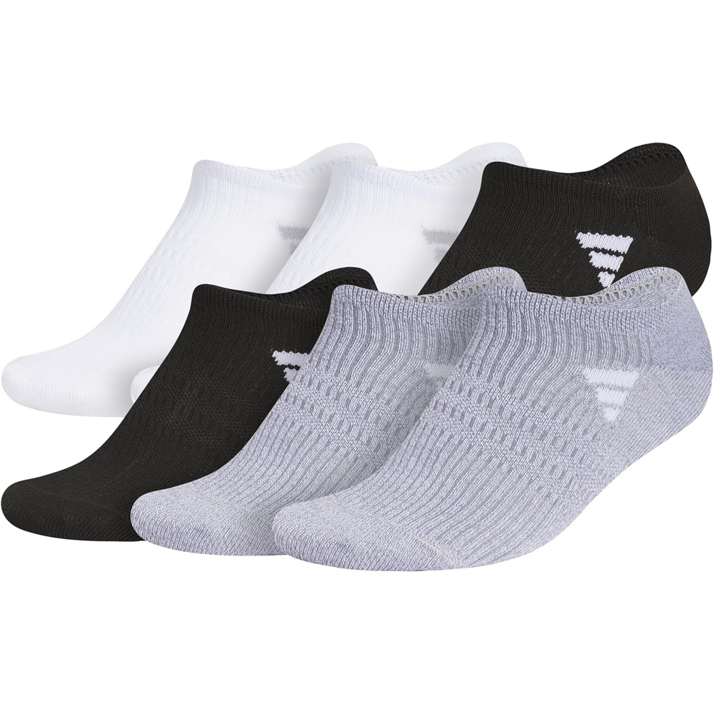 image:imageadidas Superlite No Show Socks 6Pairs Lightweight amp BreathableWhiteBlackGrey3